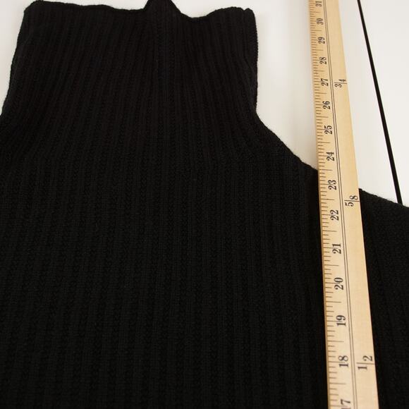 Christy Lynn Everly Sweater Black 100% Wool Pullover Ribbed Cowl Neck Womens XS - Picture 5 of 8